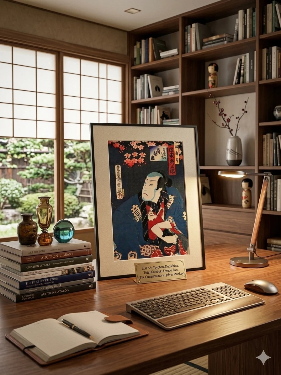 Japanese Meiji Era Woodblock Print - Toyohara Kunichika - photo 2
