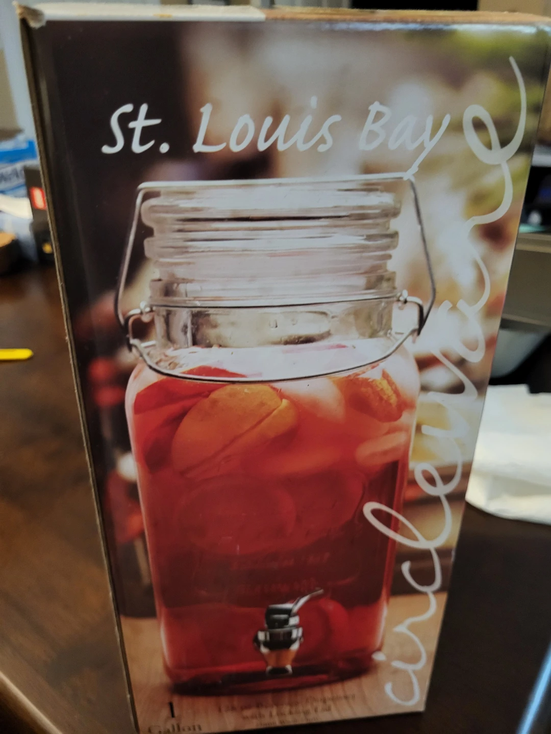 St. Louis Bay Beverage Dispenser with Locking Lid - 1 Gallon