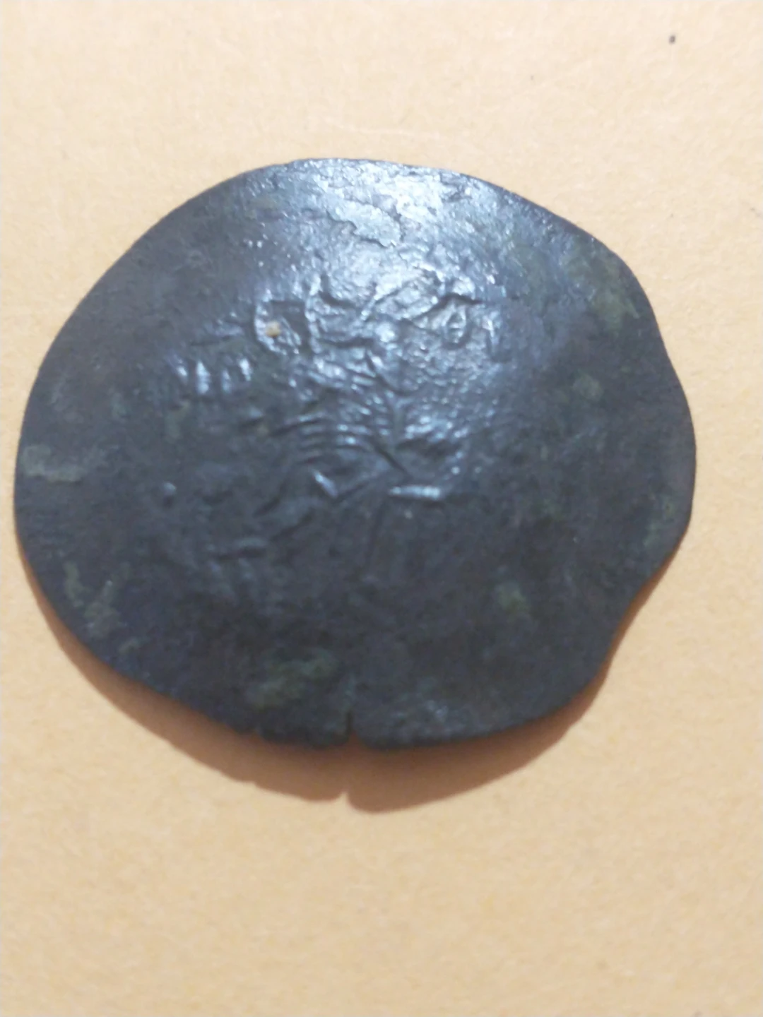 Vintage Dark Metal Trinket Dish with Embossed Design - photo 4