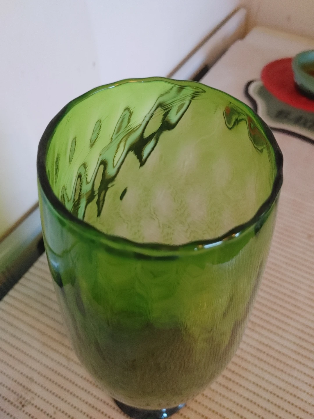 Green Glass Vase - photo 2