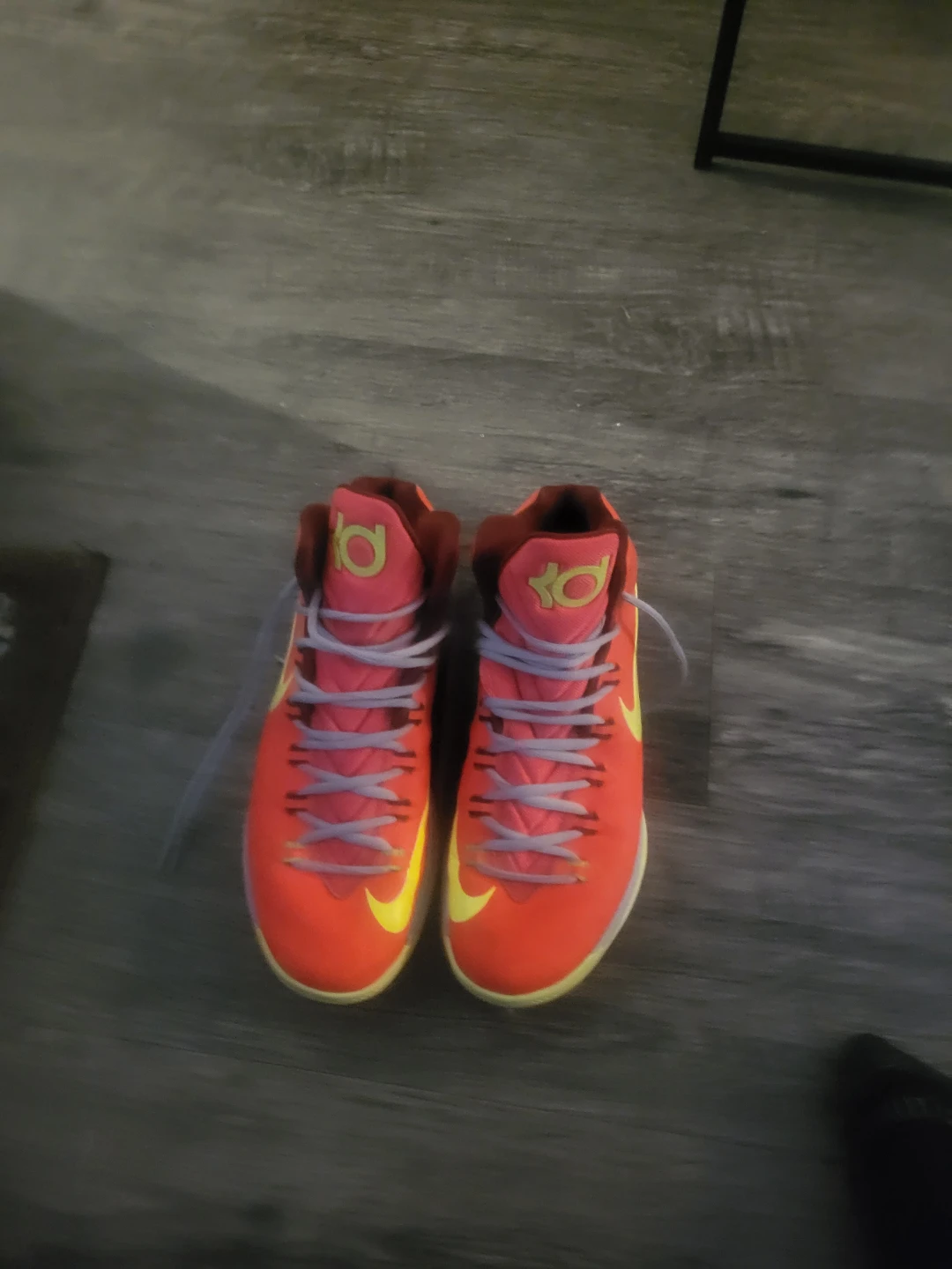 Nike KD V 5 Orange Neon Basketball Shoes - photo 4