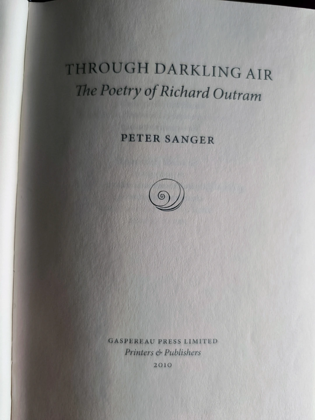 "Through Darkling Air" poetry of Richard Outram - photo 2