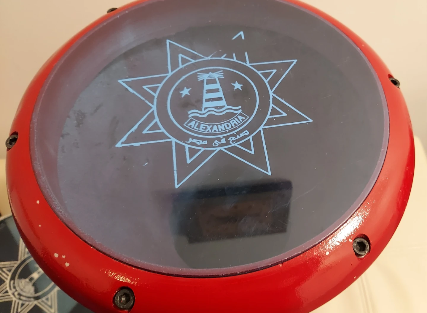 Red Oriental Solo Darbuka Drum Cast Aluminum - photo 4