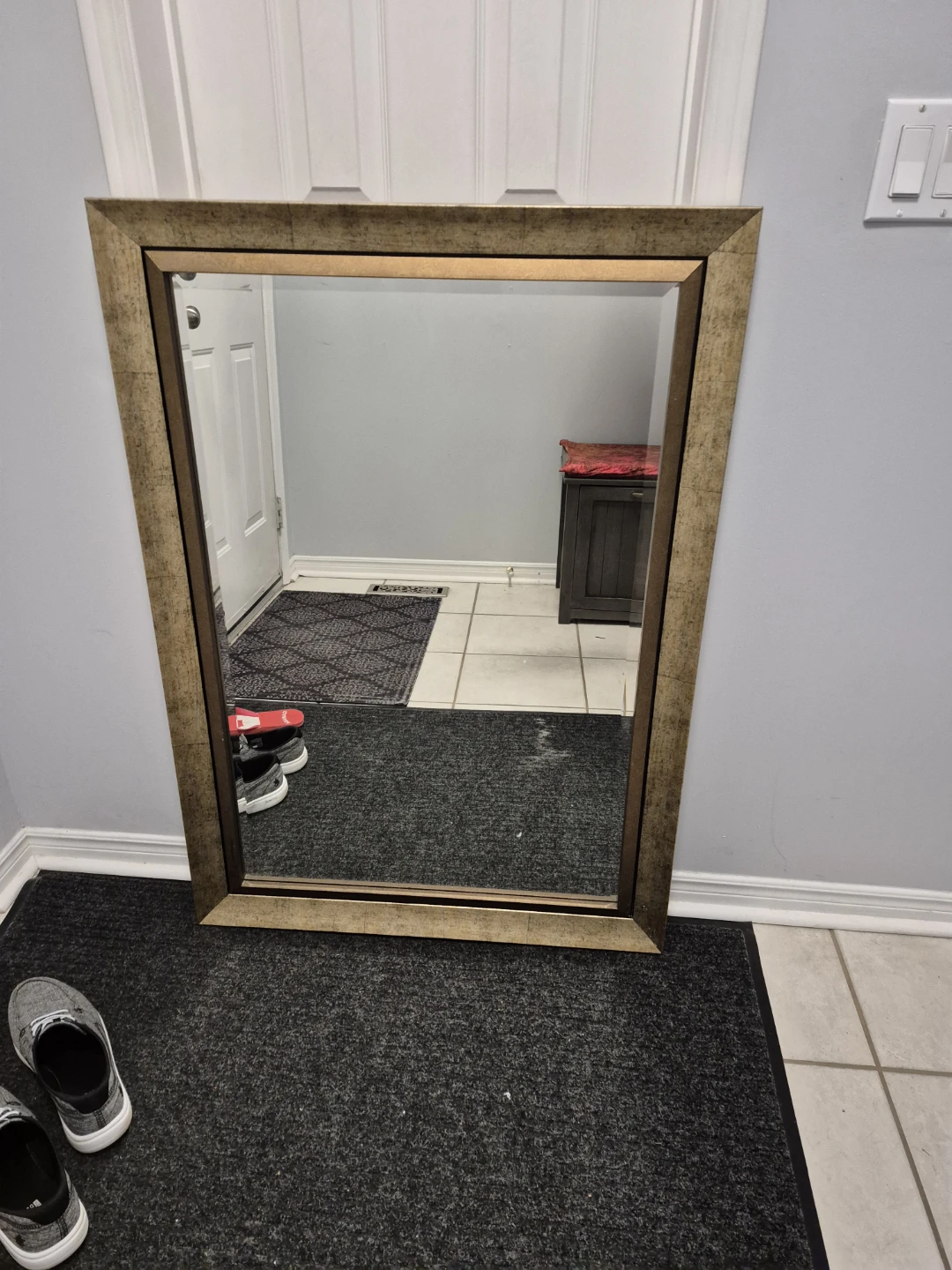 Gold Framed Rectangular Mirror
