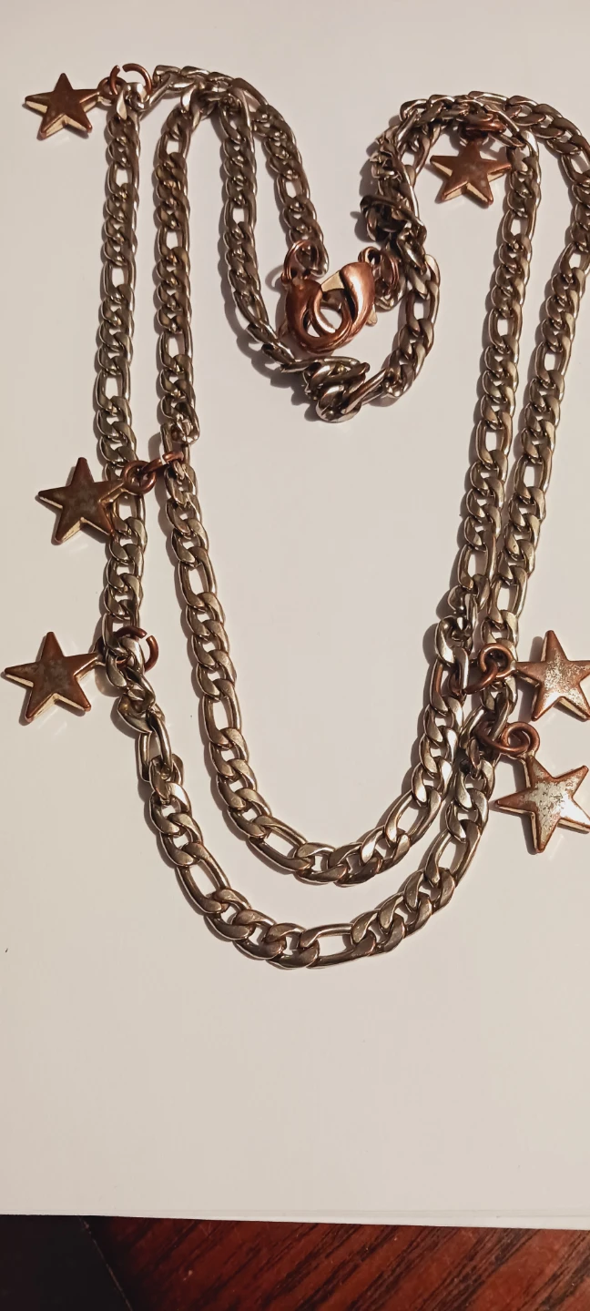 Long Chain Necklace with Stars 🌟 Charms - photo 4