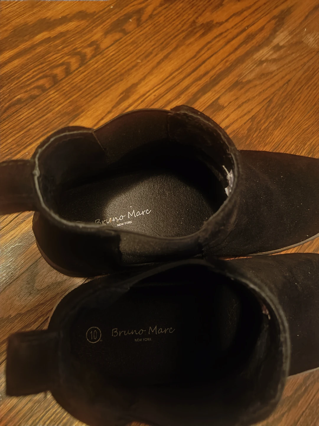 Bruno Marc Black Suede Chelsea Boots - Size 10 - photo 5