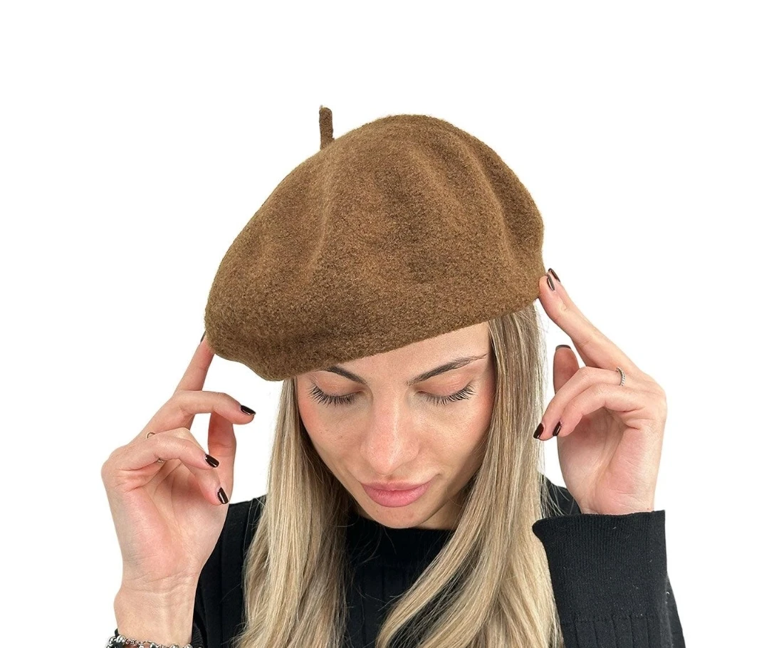 Zara Brown Wool Blend Beret - Size M - photo 5