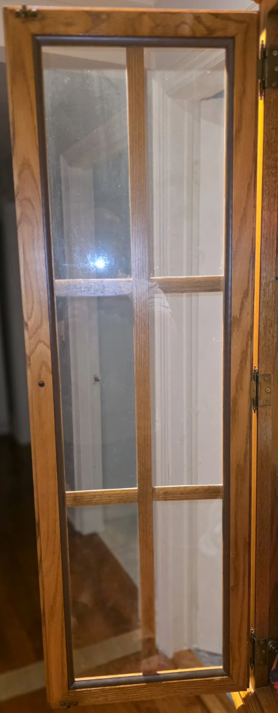 Wooden Display Cabinet with Glass Doors and Drawers - photo 3