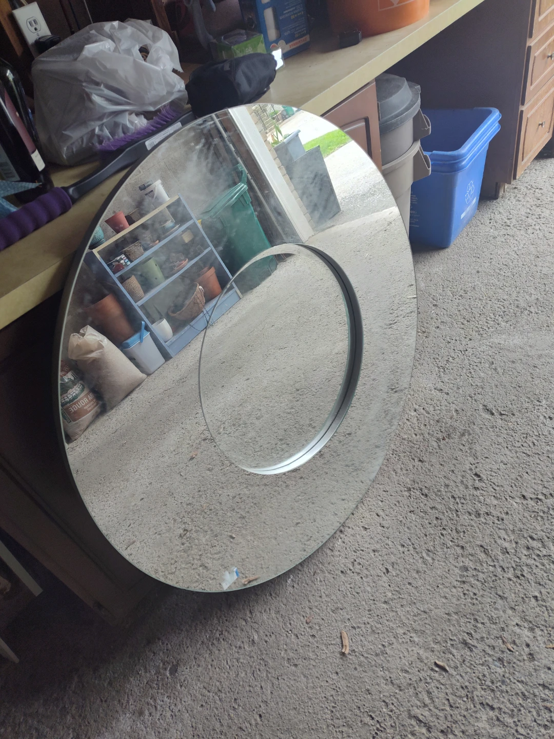 Large round mirror - photo 3