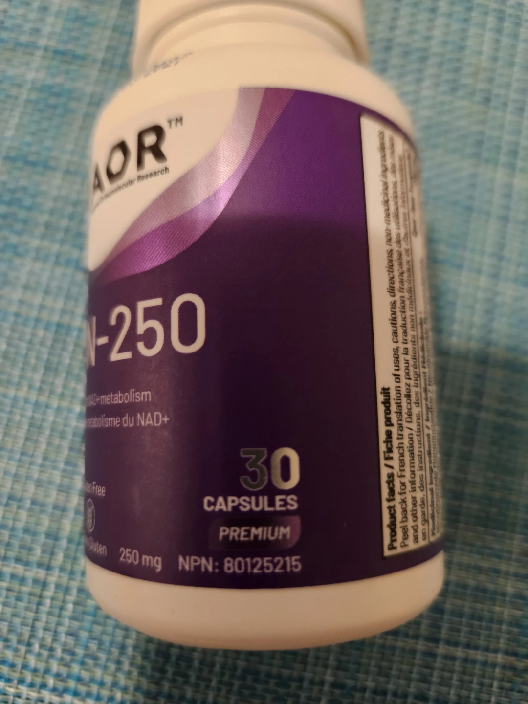 AOR NMN-250 Supplement - 30 Capsules - photo 3