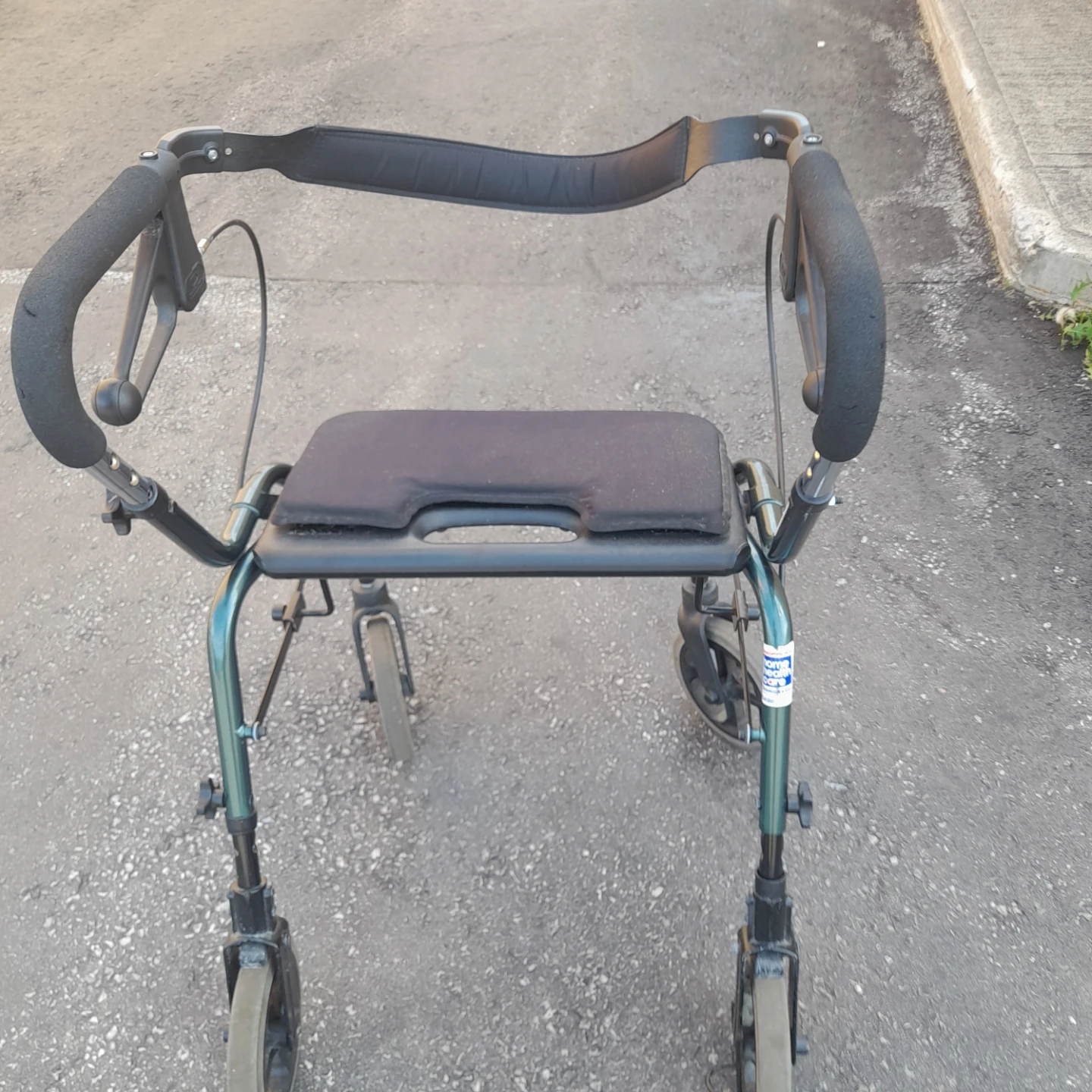 Green Rollator Walker with Seat and Basket - photo 2