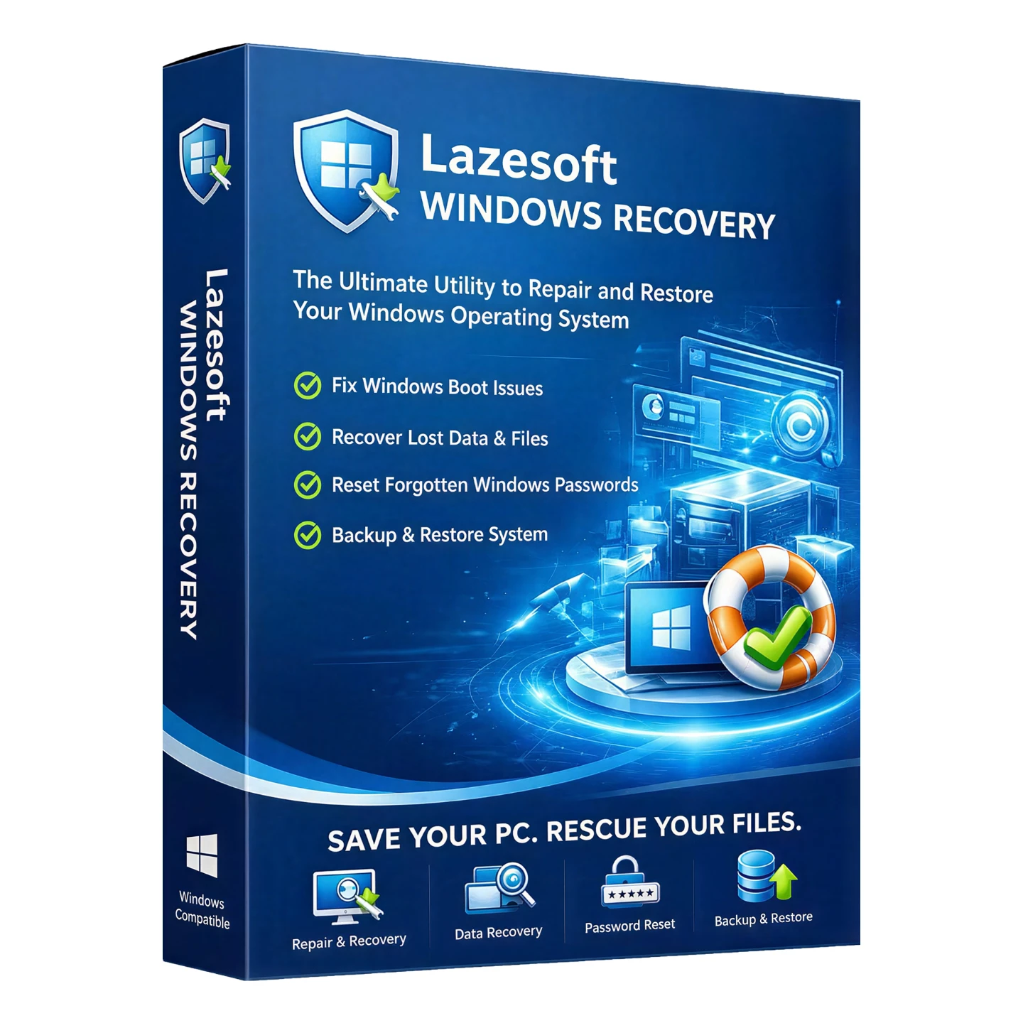 Lazesoft Windows Recovery Unlimited Edition Bootable DVD
