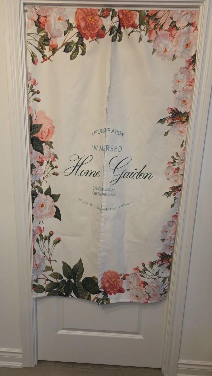 Home Garden Floral Door Curtain