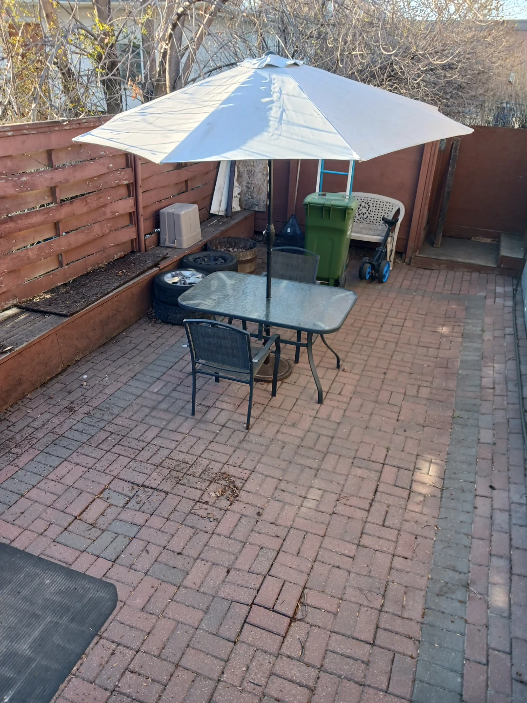 Patio Table and Umbrella Set
