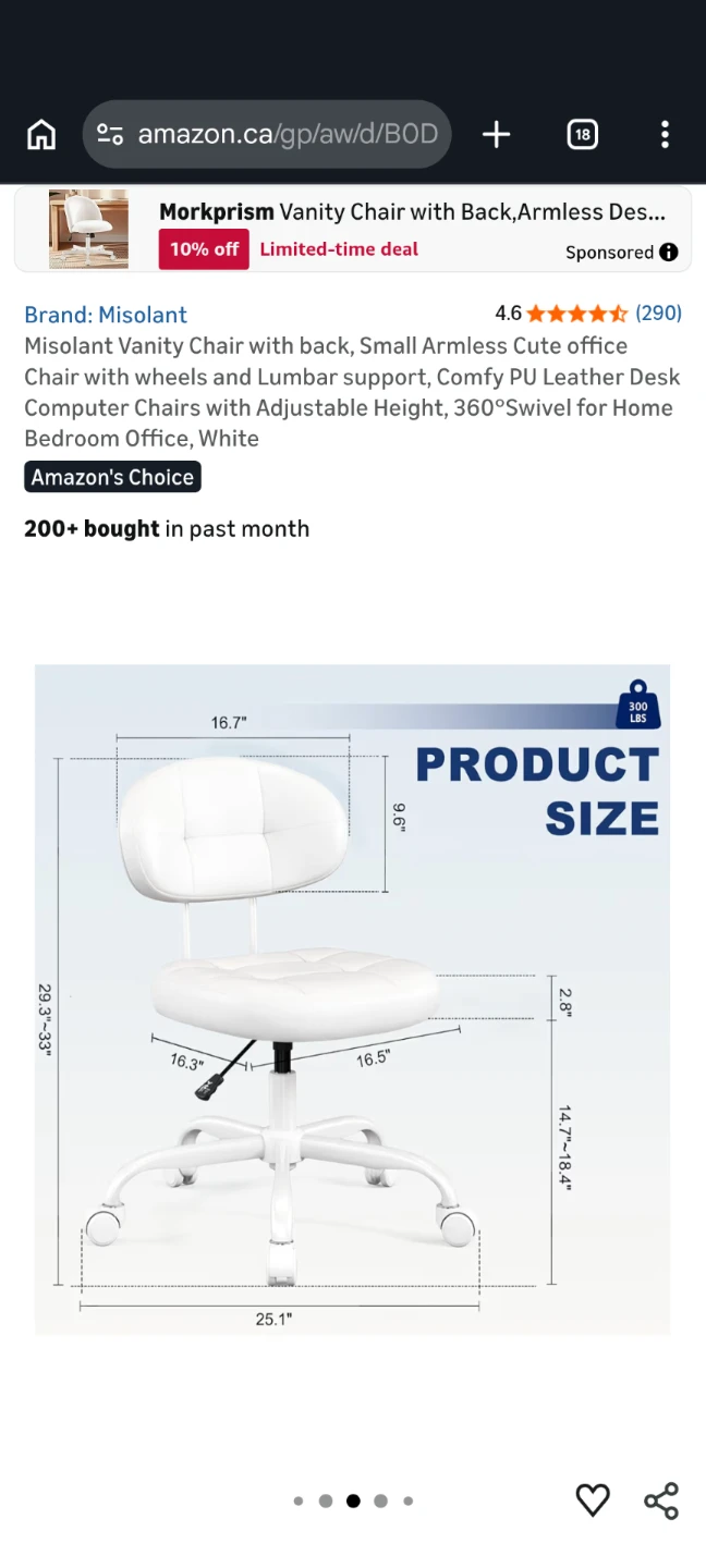 White LED desk and chair - photo 3