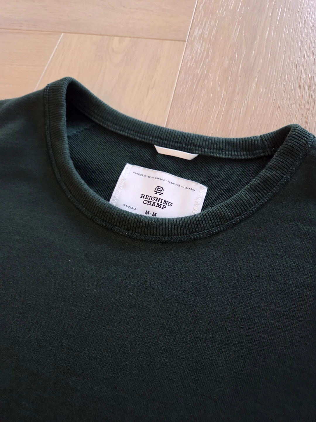 Reigning Champ Crewneck Sweatshirt - Medium - Forest Green - photo 4