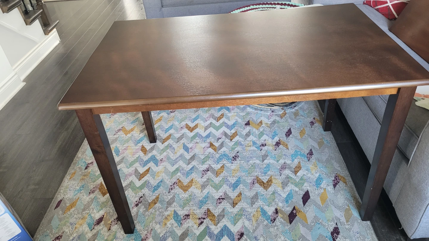 Dark Brown Dining Table with 2 chairs