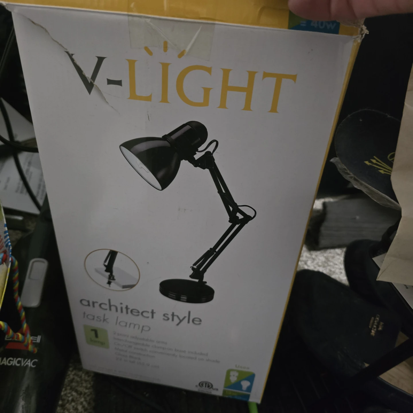 V-LIGHT Architect Style Task Lamp - Black