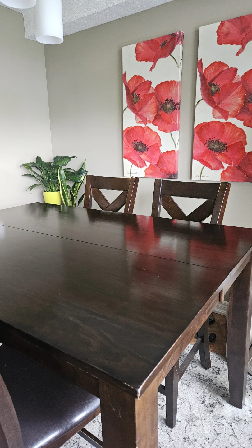 Counter height dining table