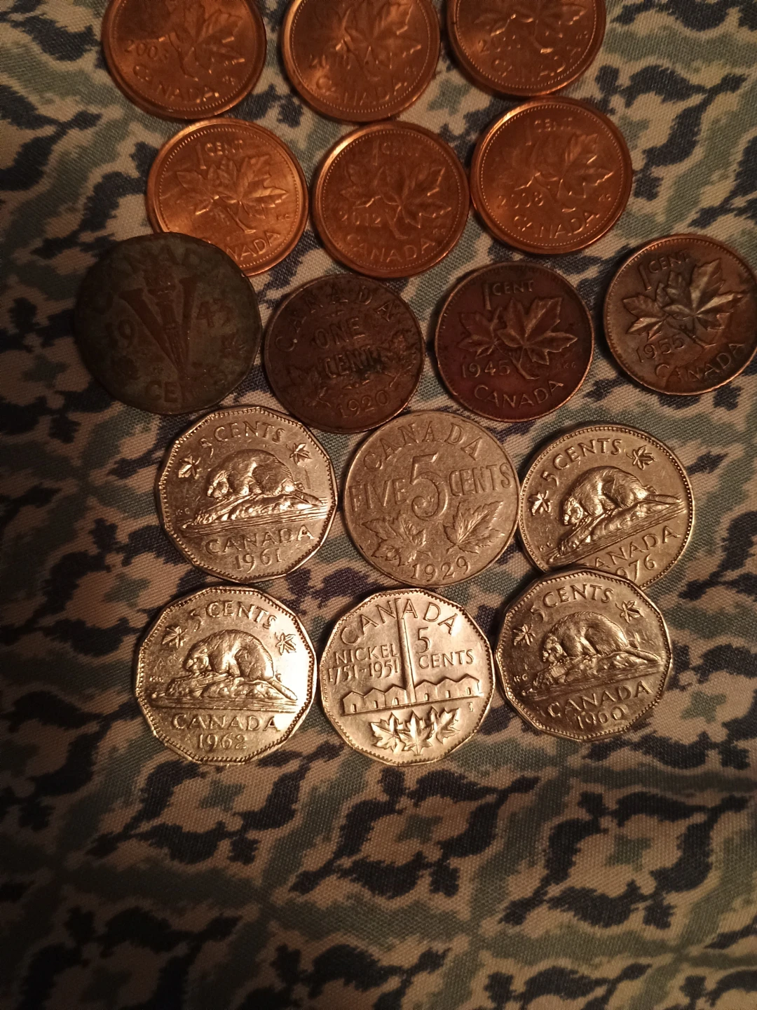 Collection of Canadian Coins - Pennies, Nickels,( sold as set) - photo 2