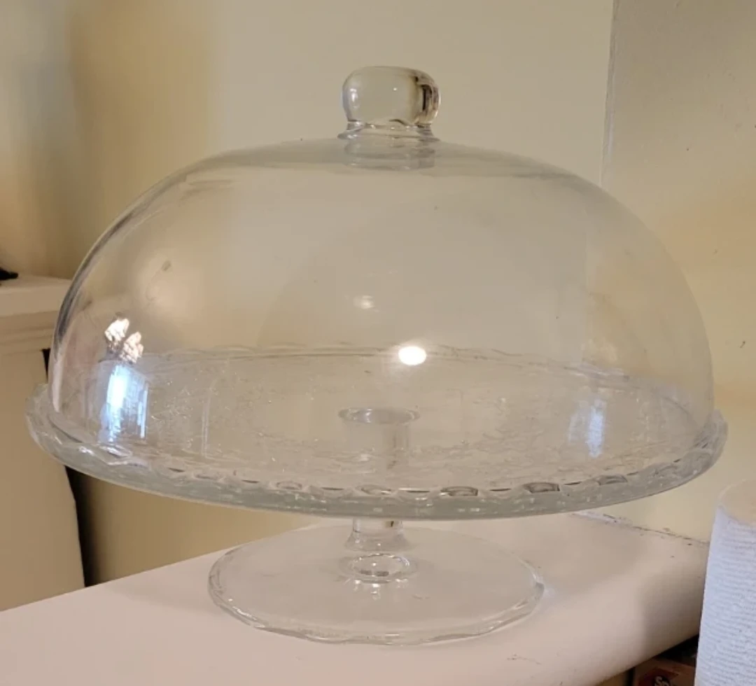 Glass Cake Dome and Stand