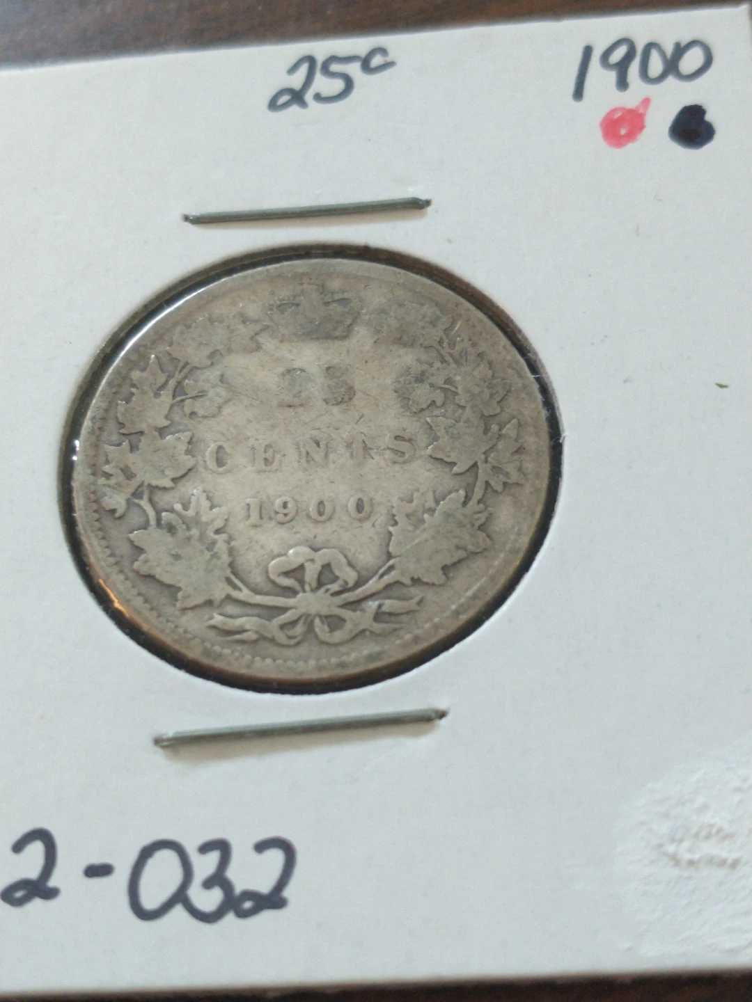 1900 Canada silver Victoria quarter - photo 2