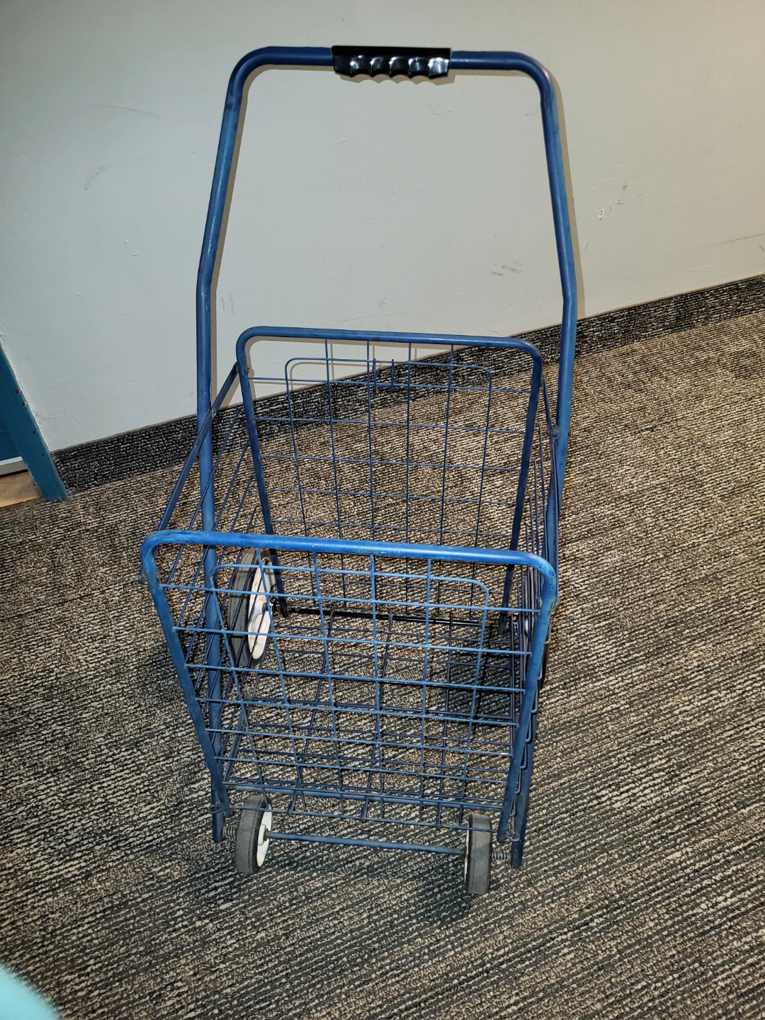 Blue Metal Shopping Cart