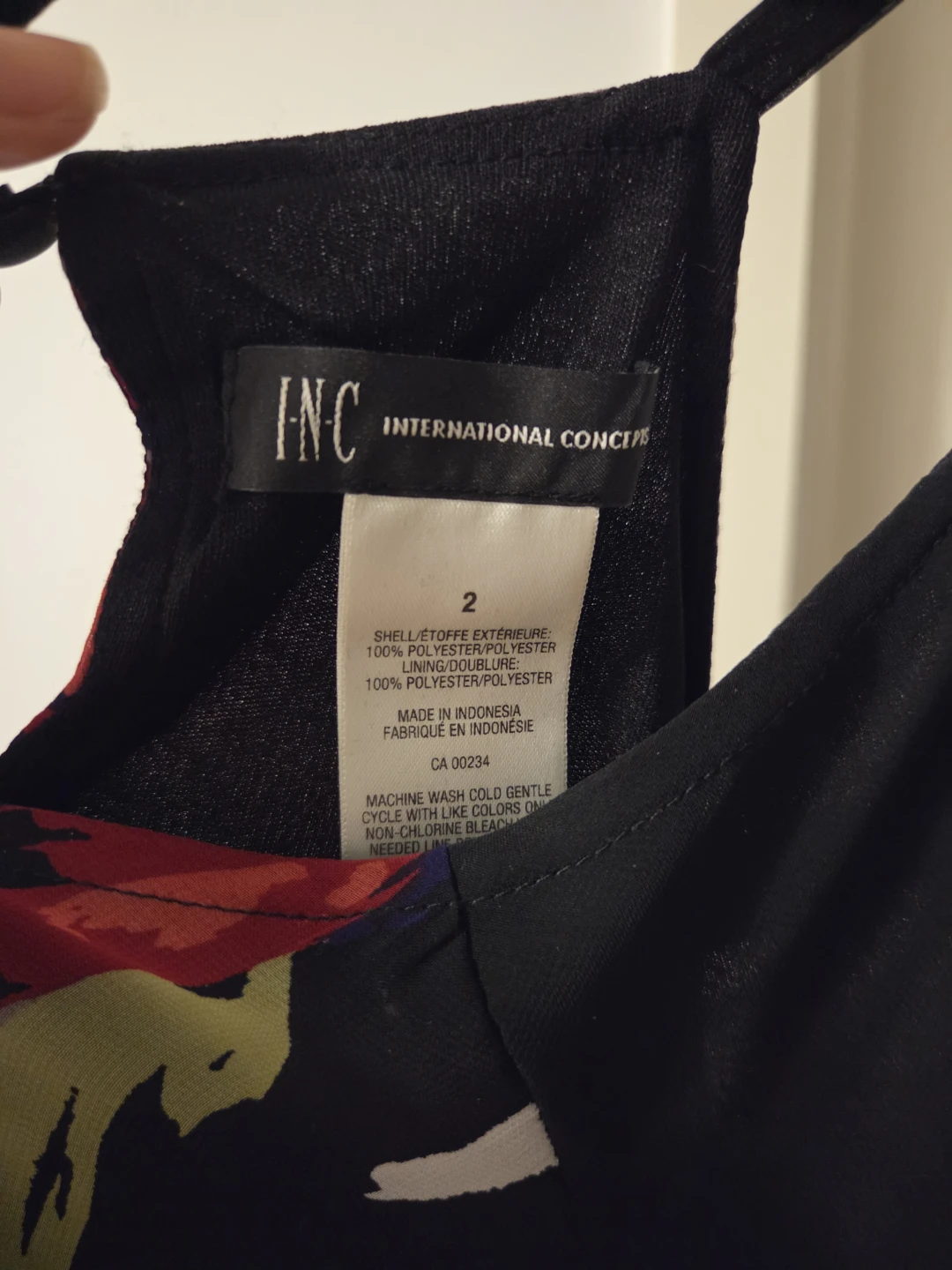 INC International Concepts Black Floral Dress Size 2 - photo 2