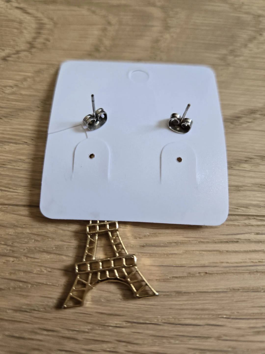 Gold Paris Eiffel Tower Dangle Stud Earrings - photo 2