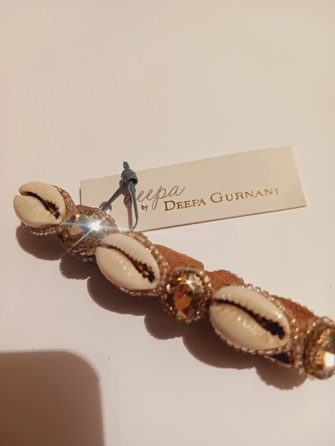 DEEPA GURNANI Signed Cowrie Shell Bracelet