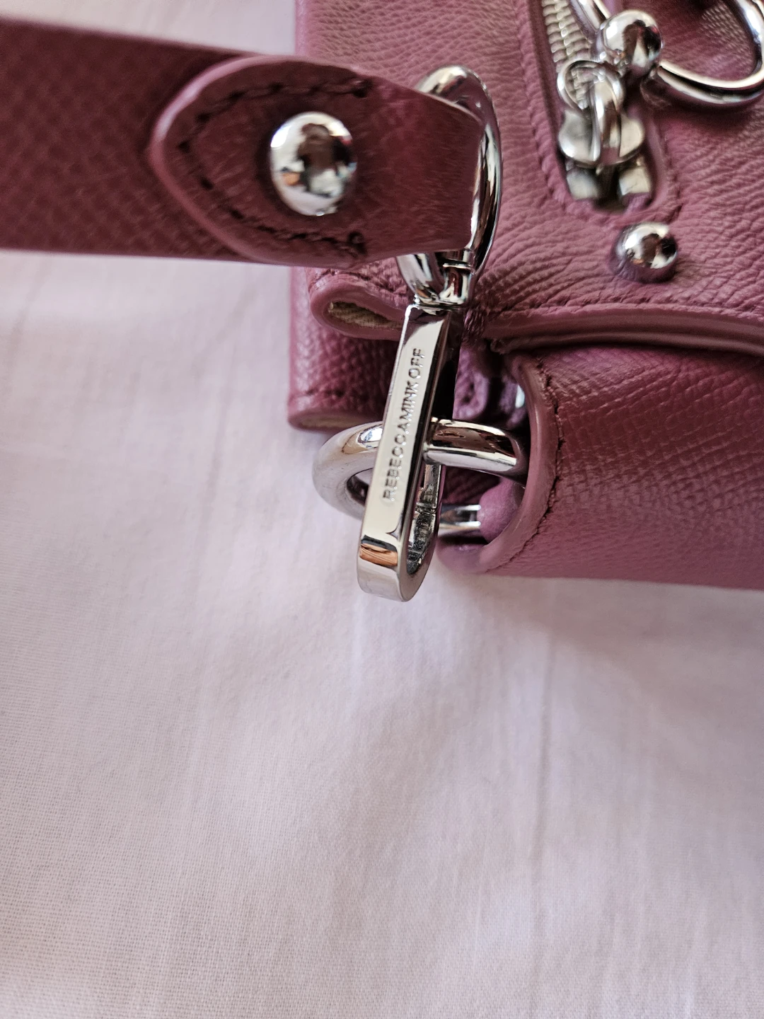 Rebecca Minkoff Genuine Leather Crossbody Bag - Dusty Rose - photo 2