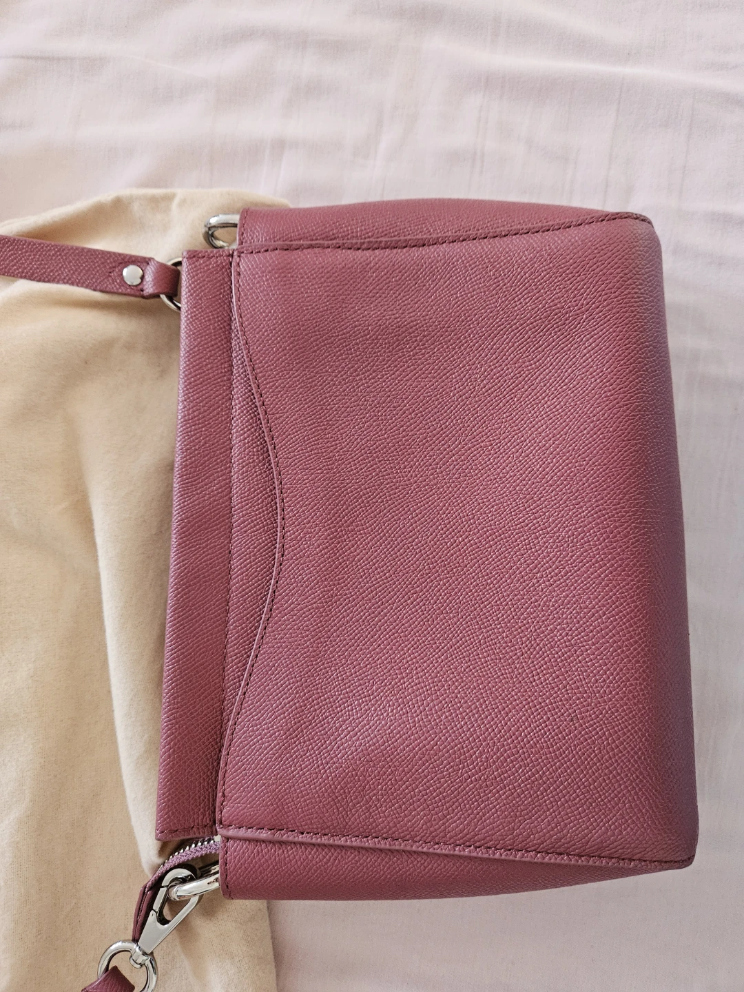 Rebecca Minkoff Genuine Leather Crossbody Bag - Dusty Rose - photo 3