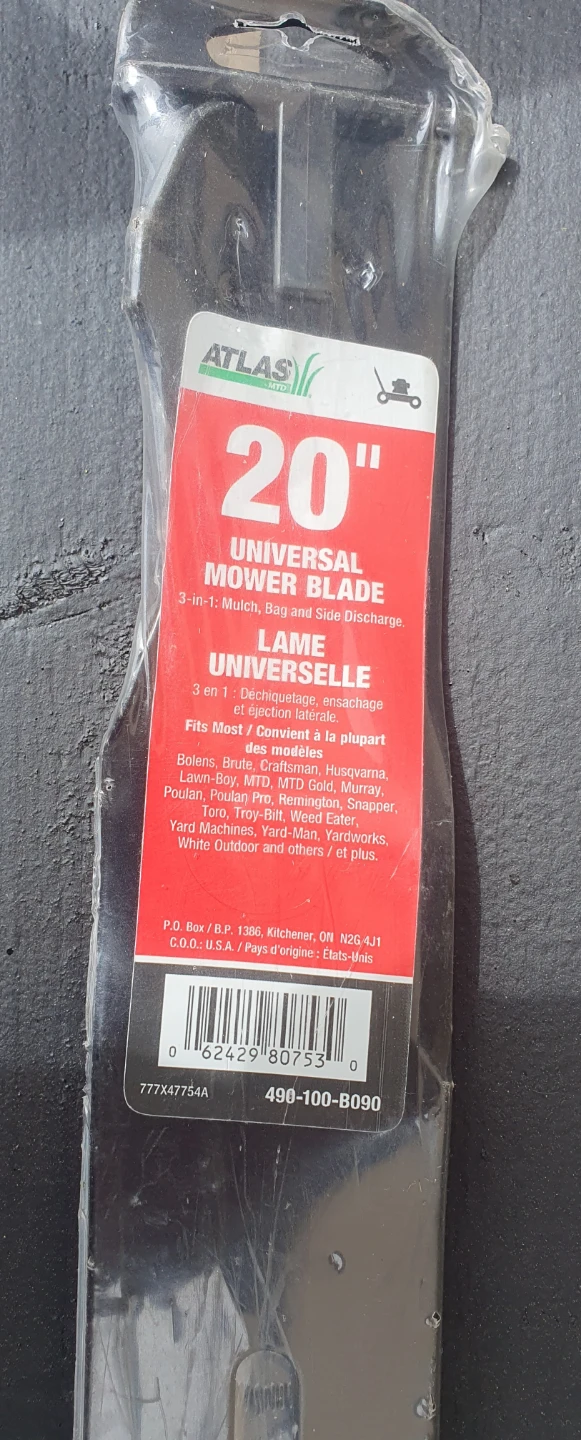 Atlas 20" Universal Mower Blade