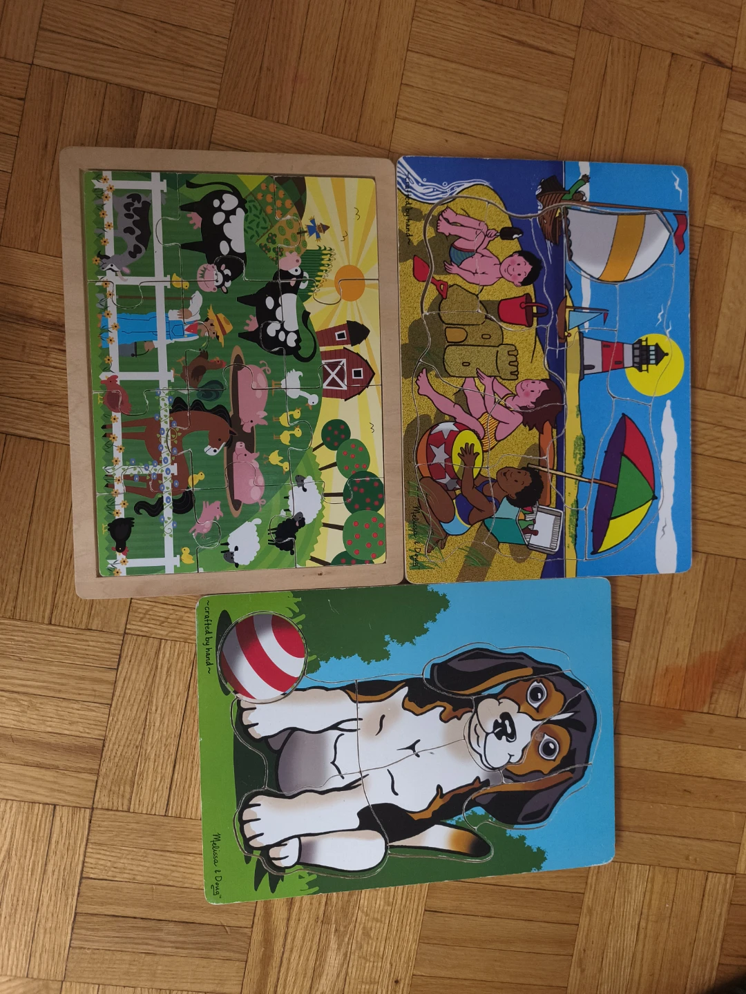 Melissa & Doug Wooden Puzzles (3 Pcs)