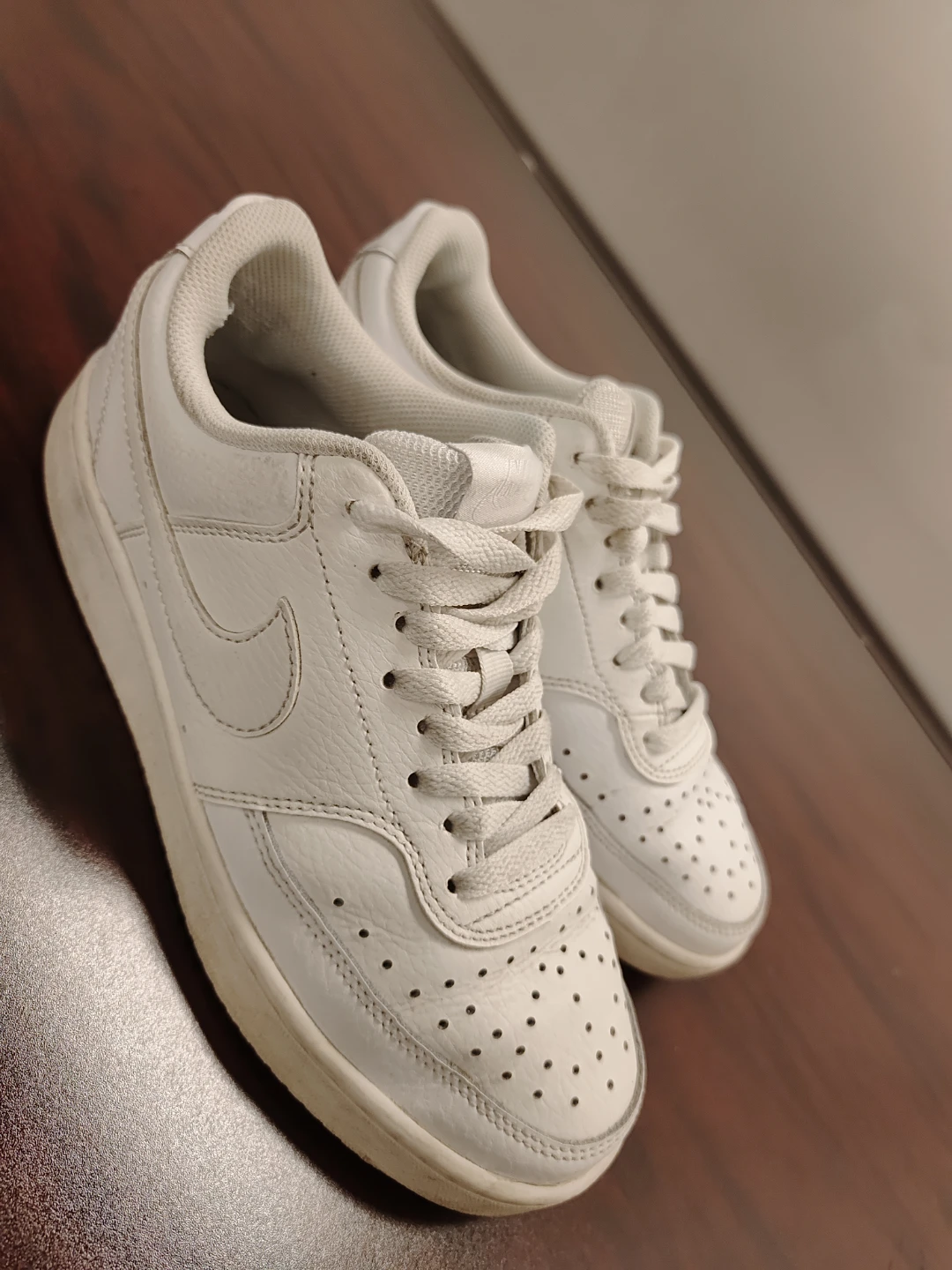 White Nike Court Vision Low Sneakers forsize7.5 - photo 3