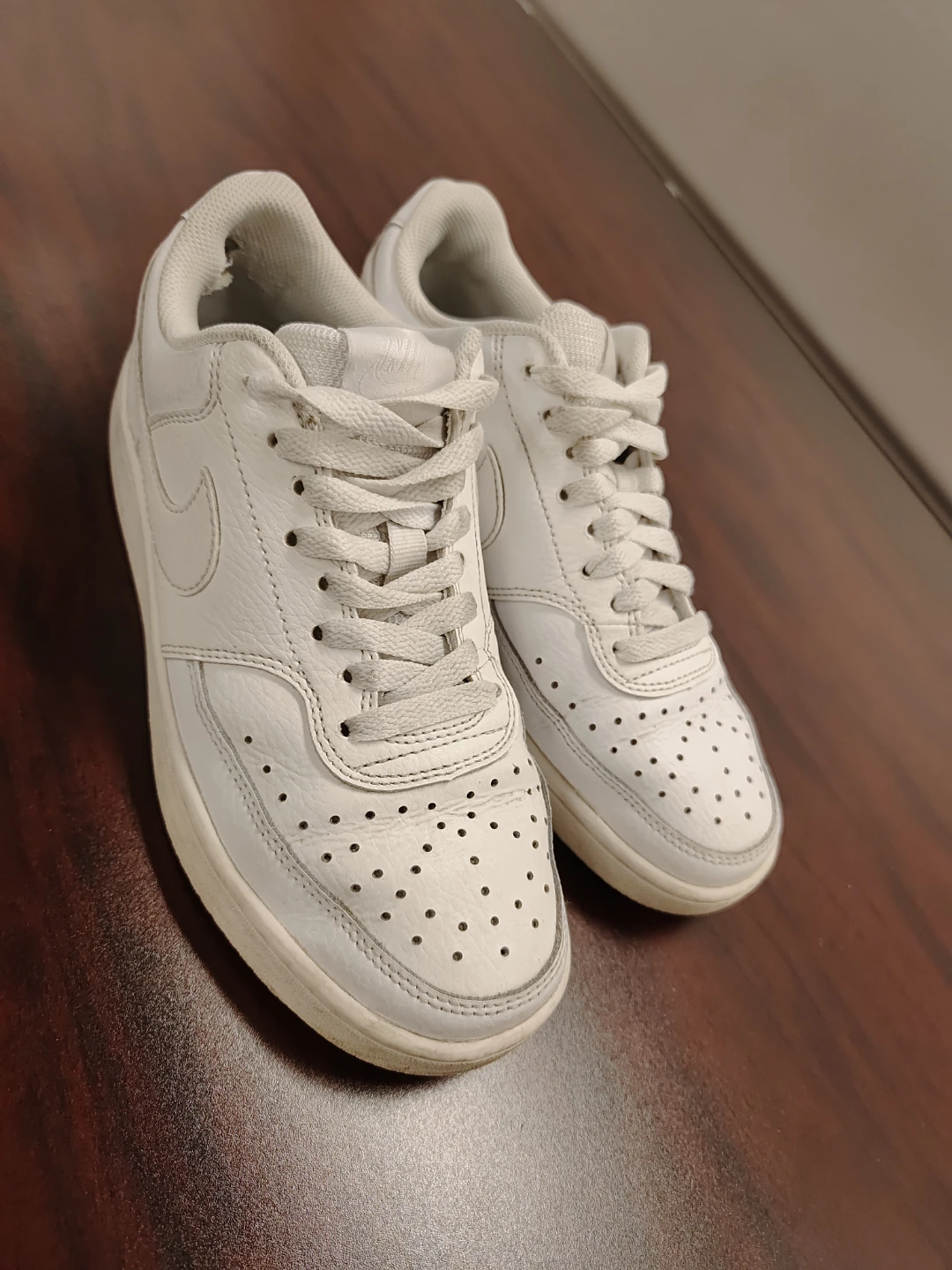 White Nike Court Vision Low Sneakers forsize7.5 - photo 4