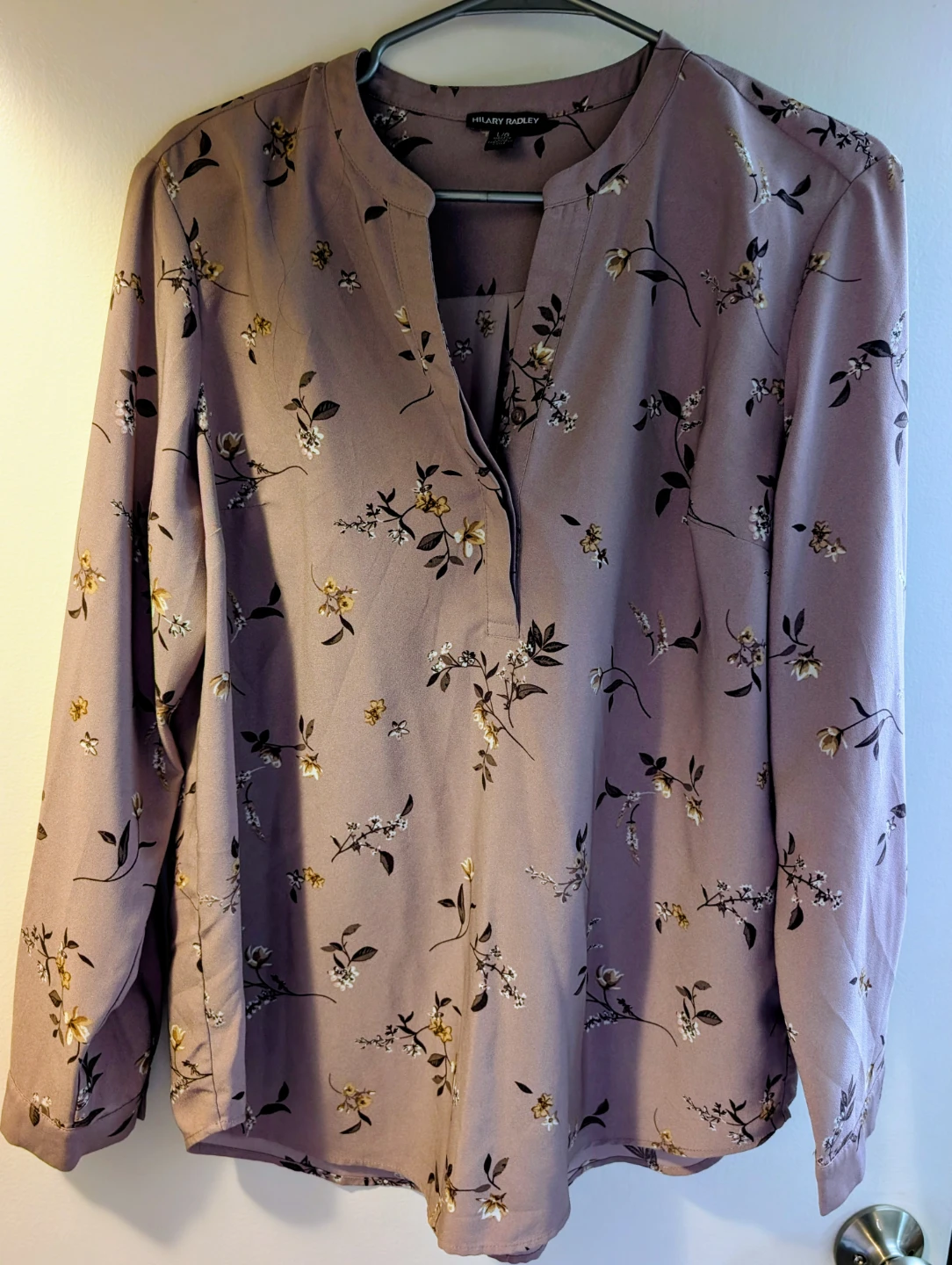 Hilary Radley Floral Blouse - Size L