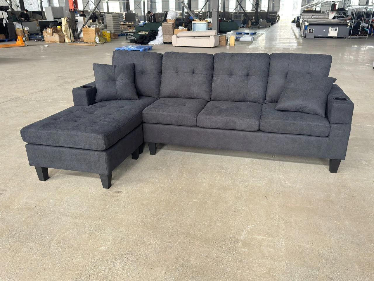 Sectional Sofa with Chaise and Cup Holders - photo 3