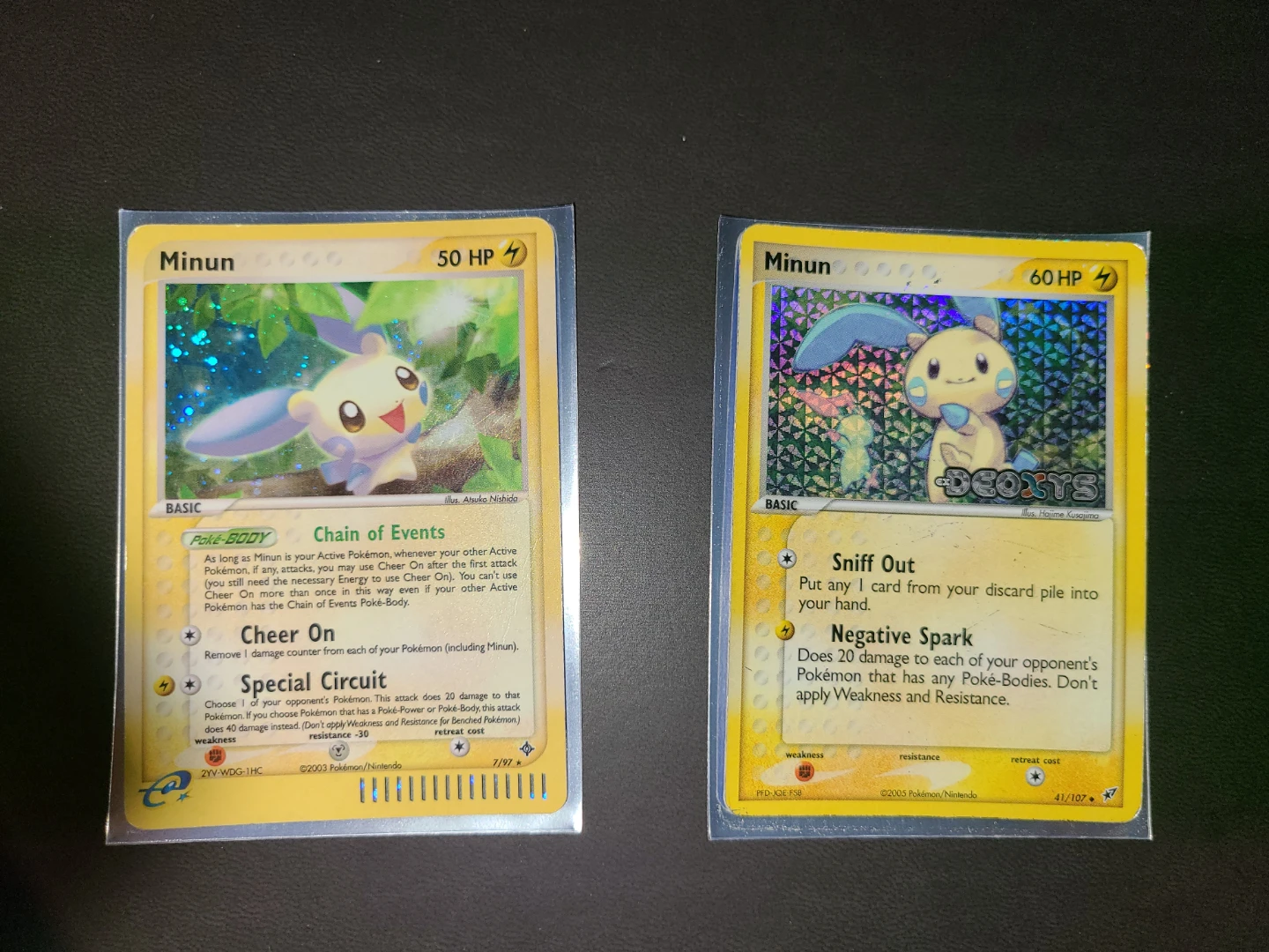 Vintage Pokemon Minun 41/107 and 7/97 Heavy play/Damaged - photo 4