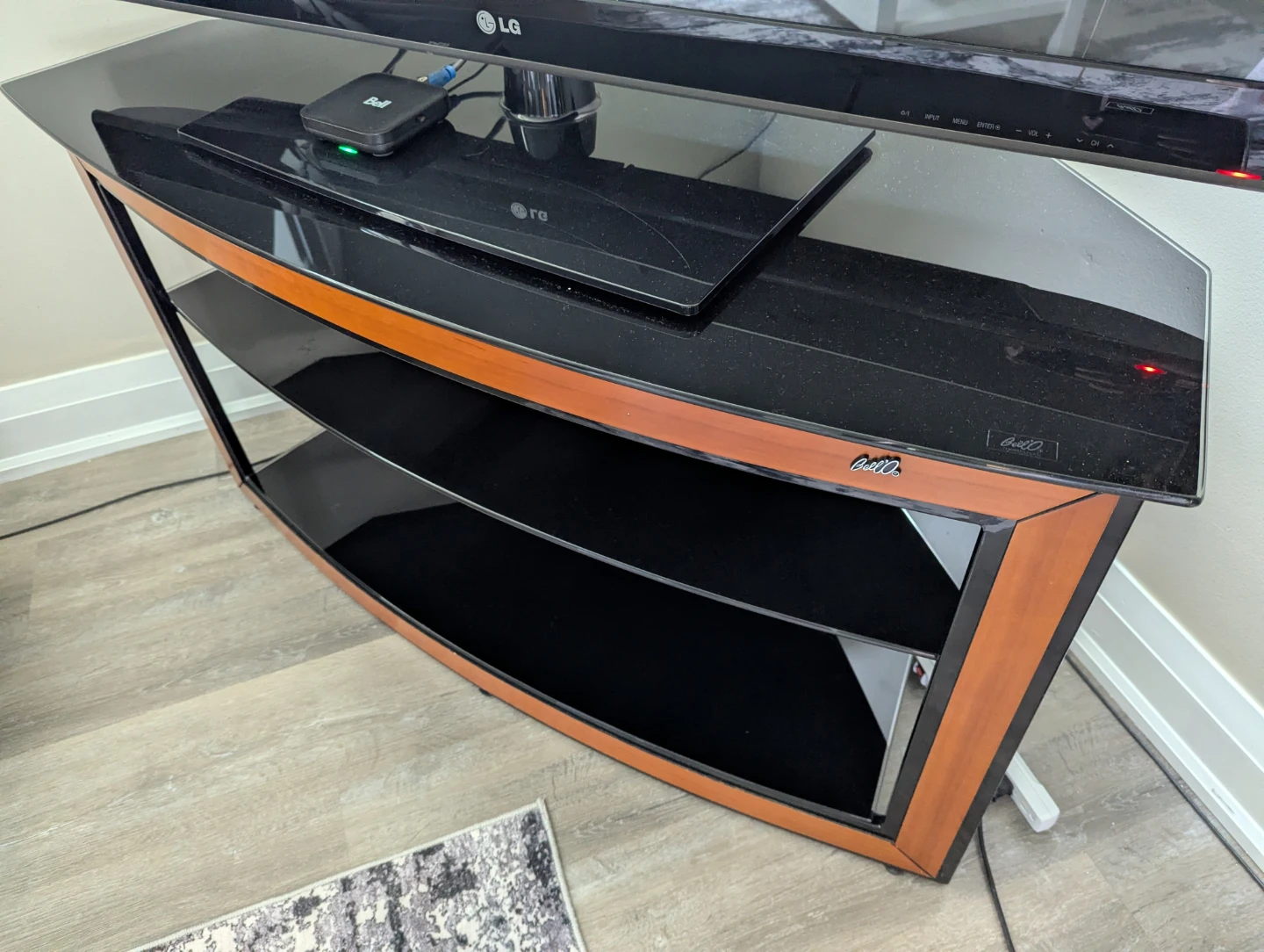 Bell'O 3-Shelf TV Stand with Tempered Glass - photo 3