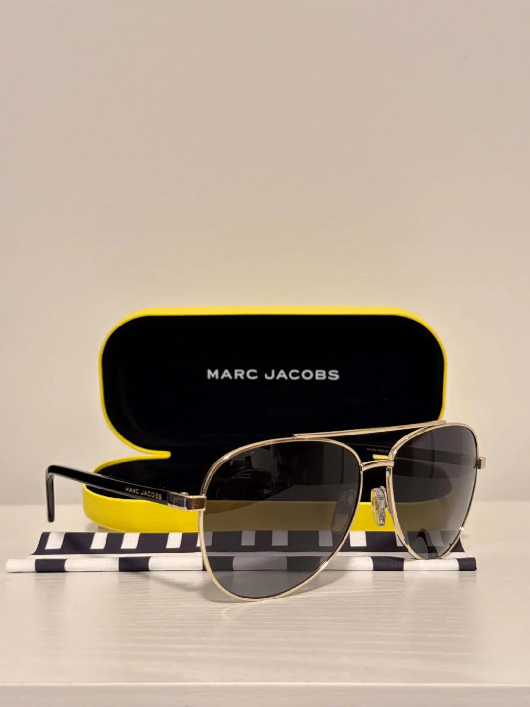 NEW Marc Jacobs MARC 760/S Aviator Sunglasses Gold RHL90 w/ Case - photo 5