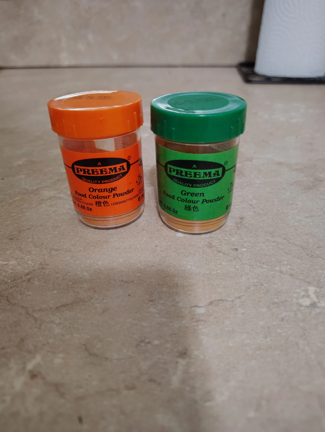 Preema Food Colour Powder Orange & Green