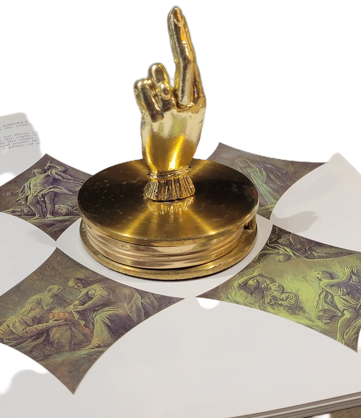 Vintage Mudra Buddha Hand Figurine with Magnifying Glass - photo 2