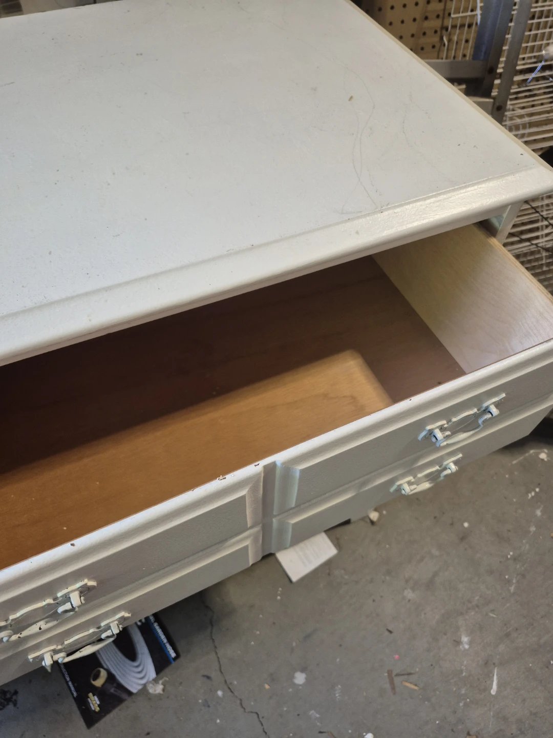 Solid oak White Dresser with 6 Drawers - photo 2