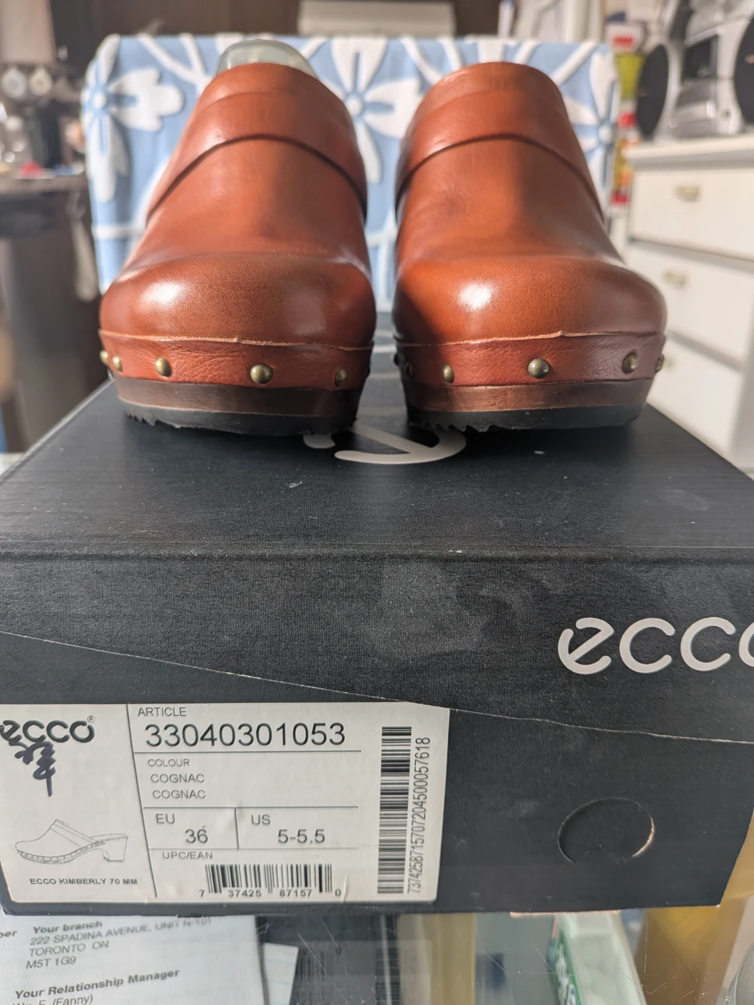 ECCO Cognac Leather Clogs - Size 36 (US 5-5.5) - photo 4