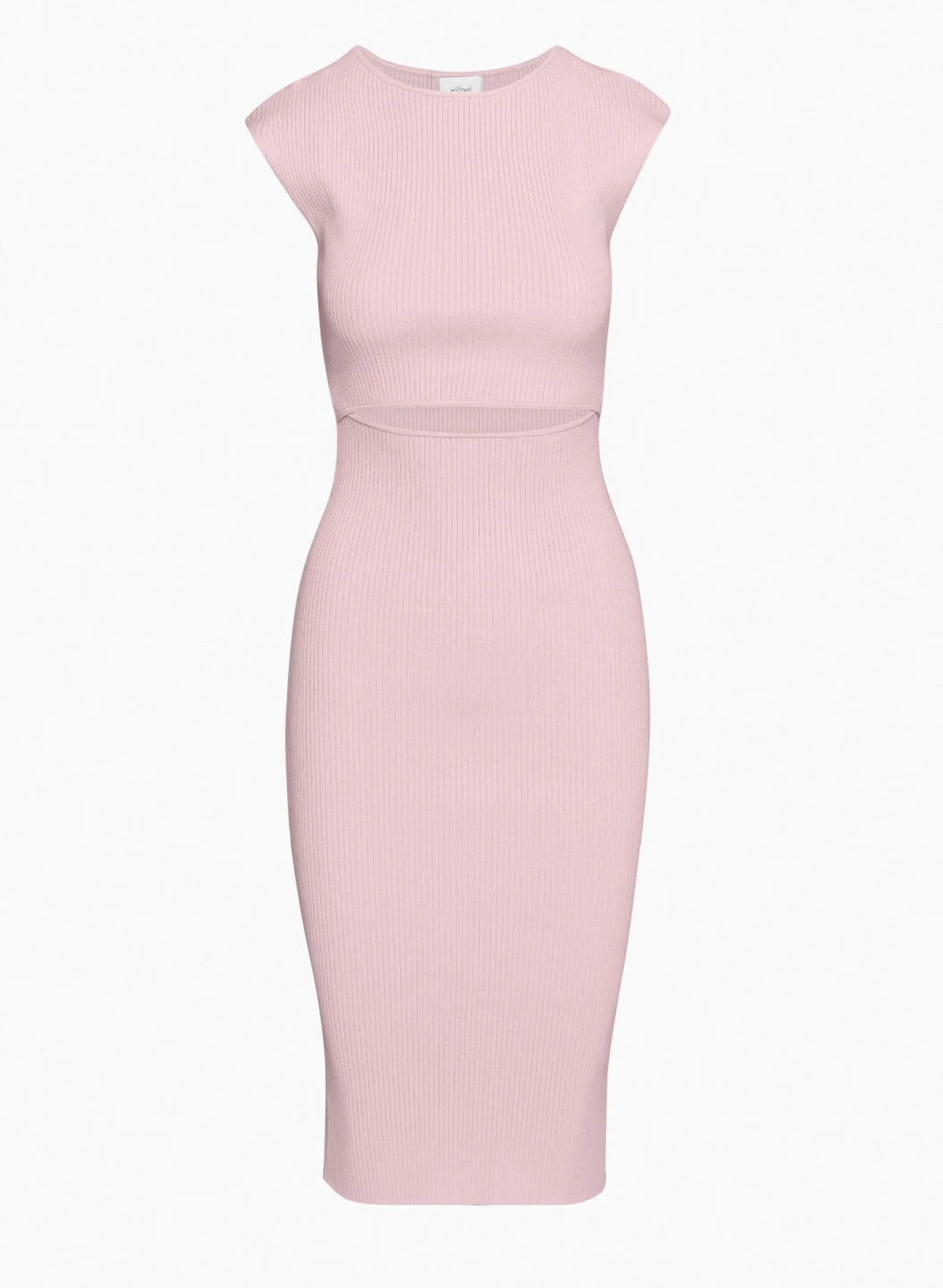 Wilfred Free Pink Ribbed Cutout Dress