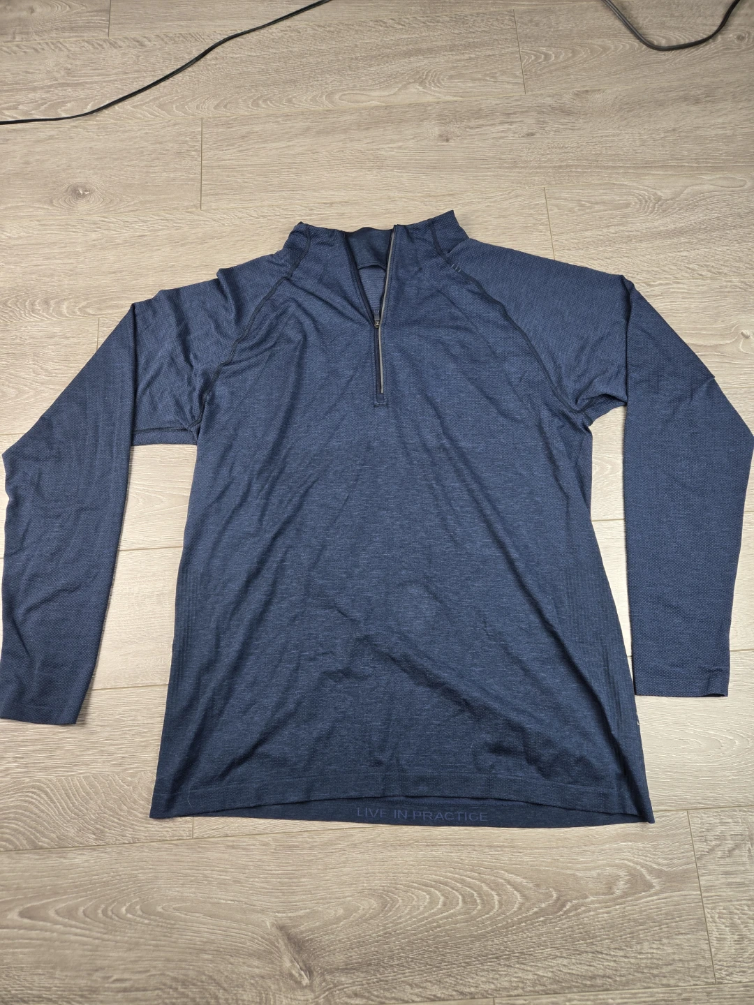 Lululemon Shirt Mens XL Blue 1/4 Zip Live In Practice athletic