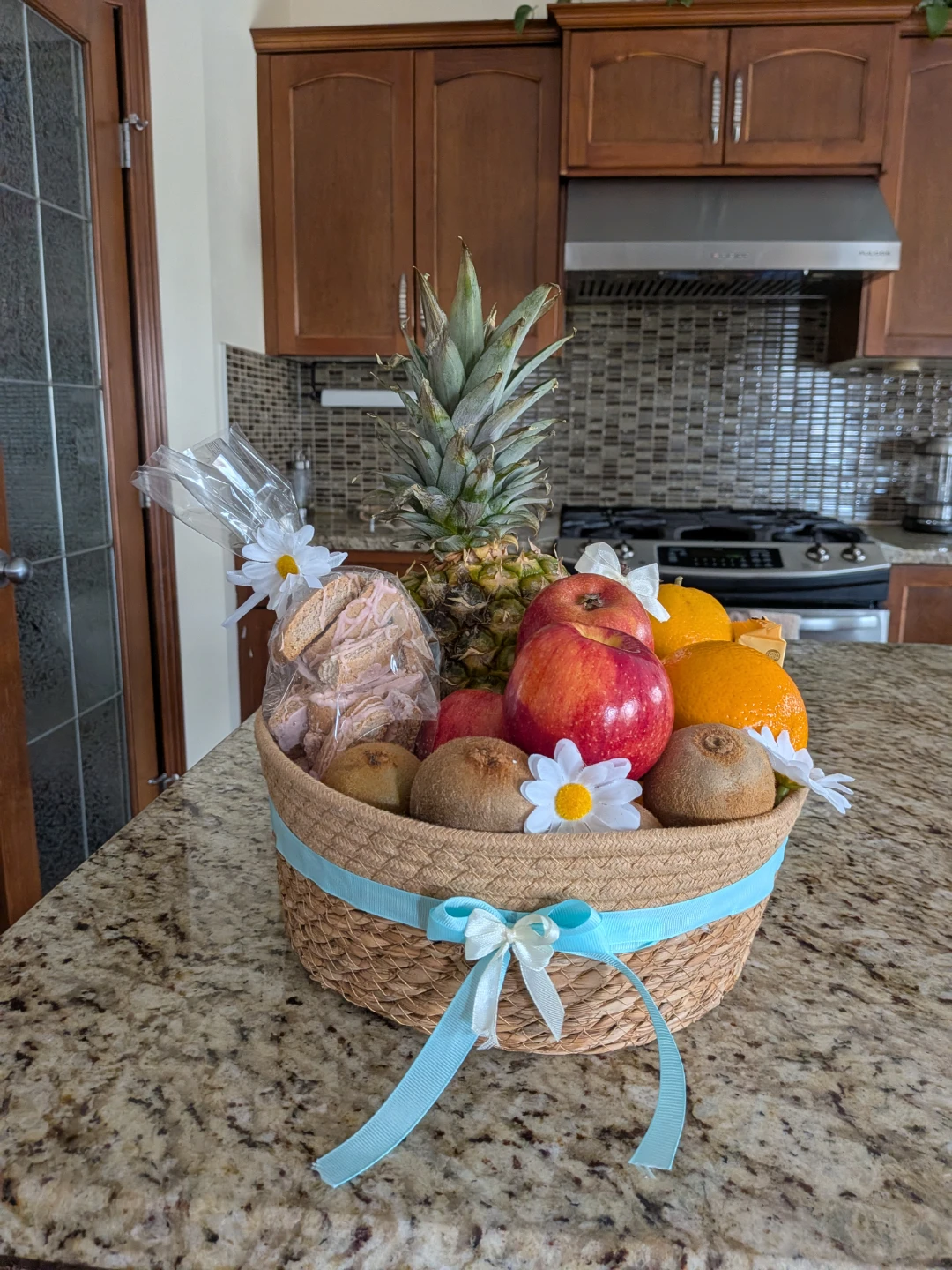 Nush Eid fruit Basket with Cookies and chocolates