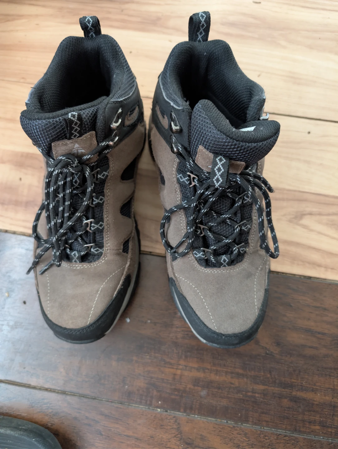 Brown and Black Hiking Boots