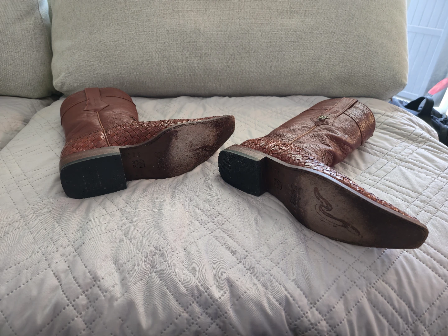 Los Altos Boots Western Wear Leather Cowboy Boots - Size 8 B - photo 3